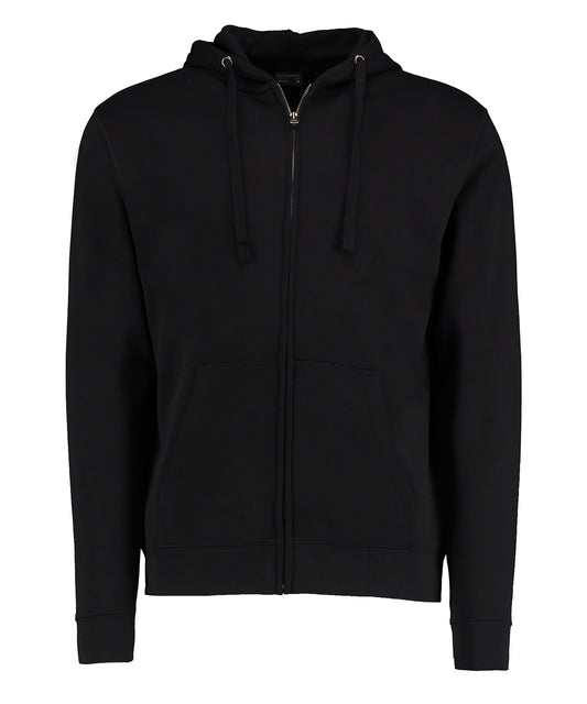 Kustom Kit KK303 Klassic hooded zipped jacket Superwash® 60° long sleeve (regular fit) in Black