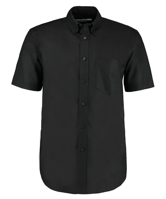 Kustom Kit KK350 Workplace Oxford shirt short-sleeved (classic fit) in Black