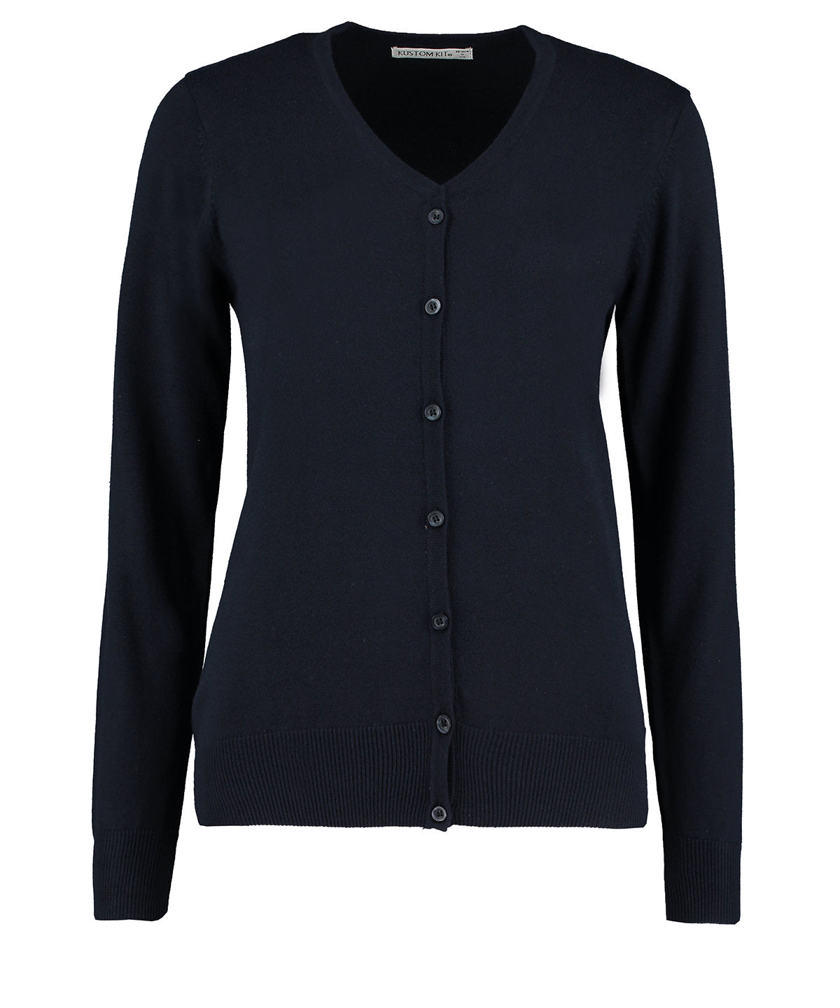 Kustom Kit KK354 Women's Arundel v-neck cardigan long sleeve (classic fit) in Navy