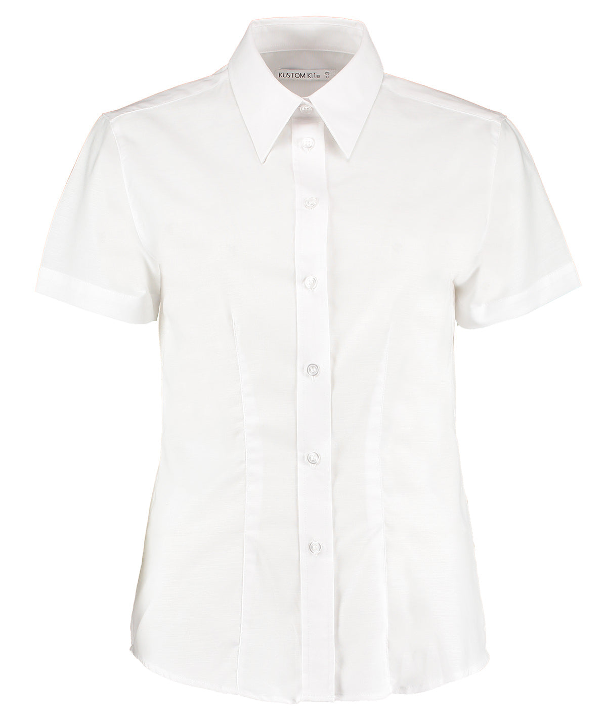 Kustom Kit KK360 Women's workplace Oxford blouse short-sleeved (tailored fit) in White*