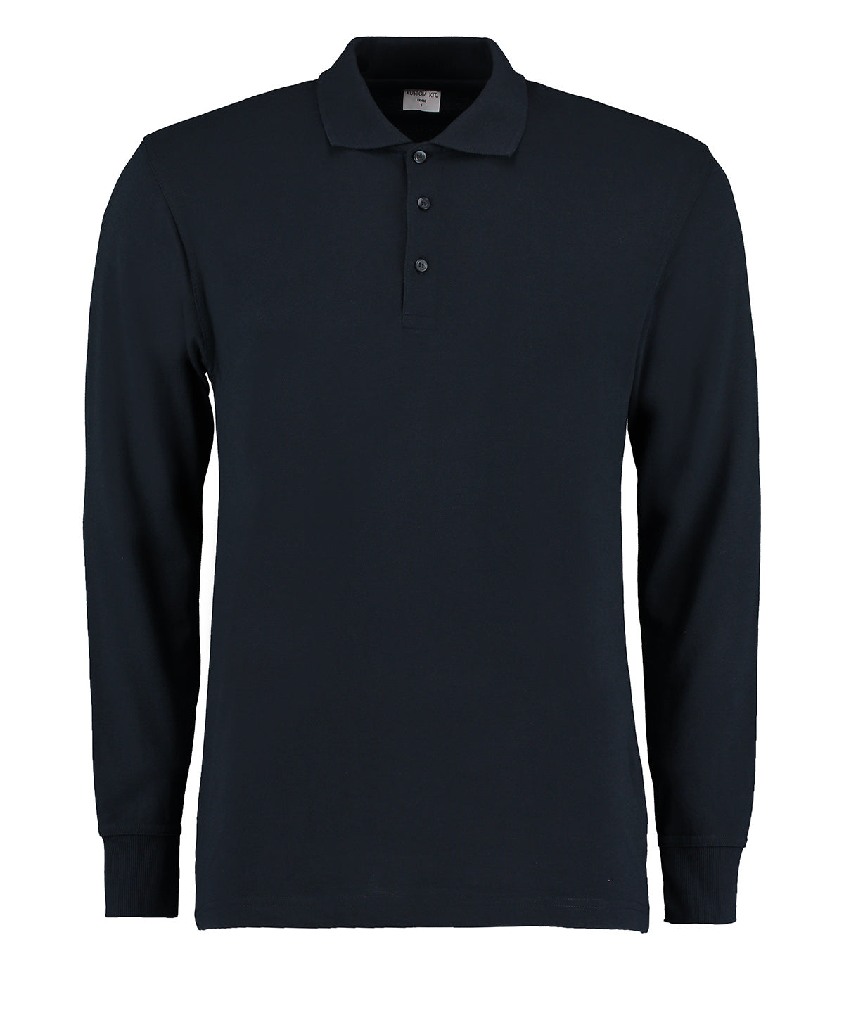 Kustom Kit KK430 Piqué polo long-sleeved (classic fit) in Navy
