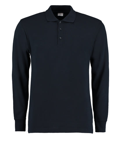 Kustom Kit KK430 Piqué polo long-sleeved (classic fit) in Navy