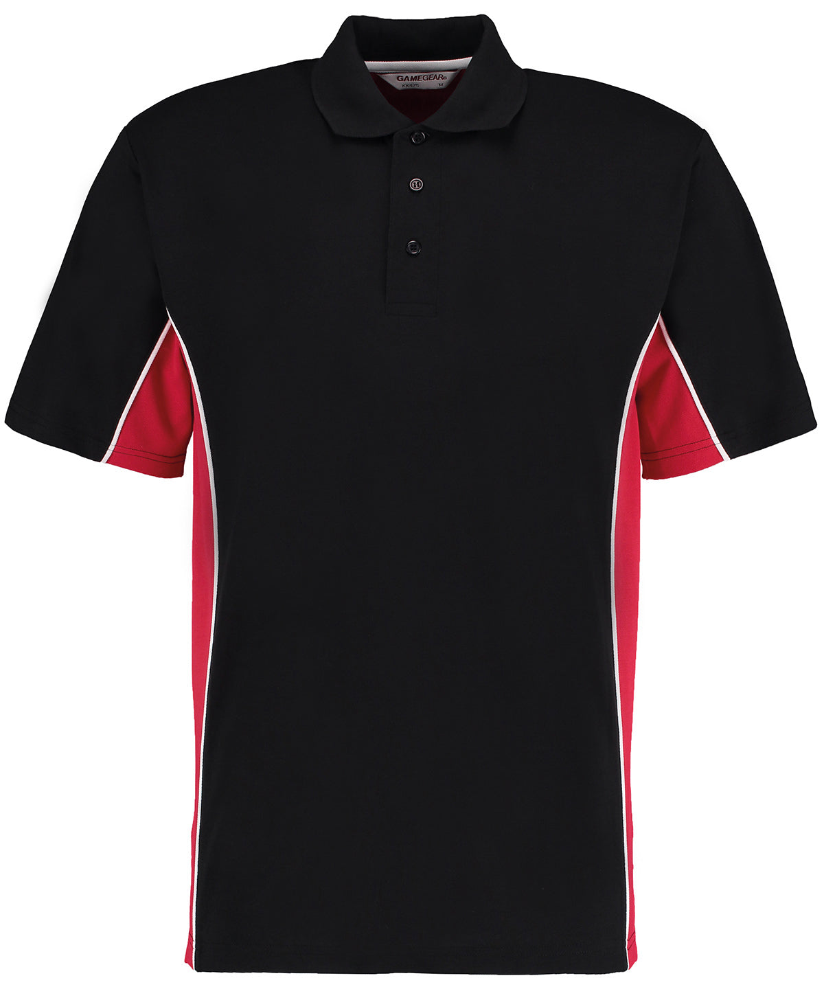 Kustom Kit KK475 Track polo (classic fit) in Black/Red/White*
