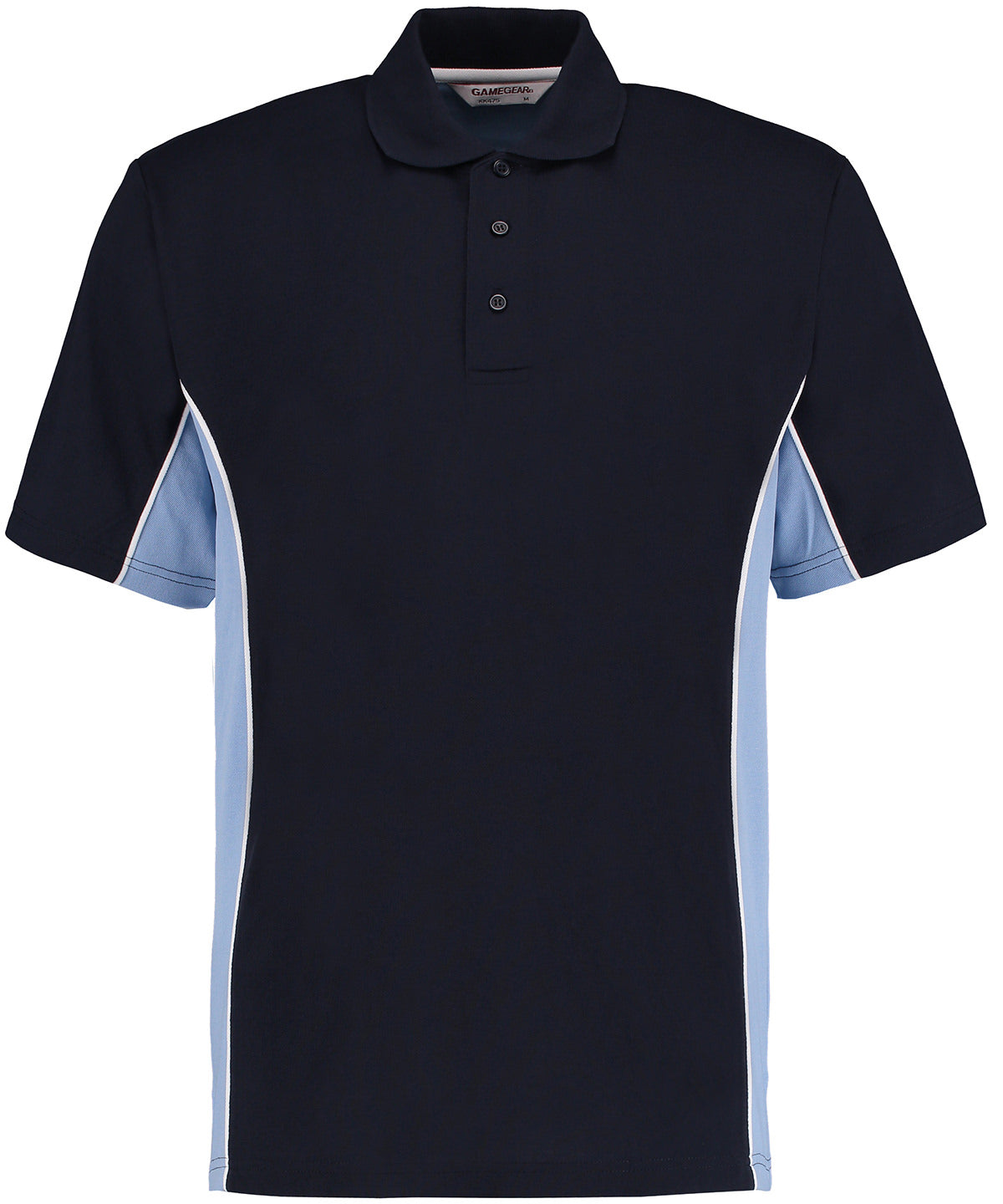 Kustom Kit KK475 Track polo (classic fit) in Navy/Light Blue/White*