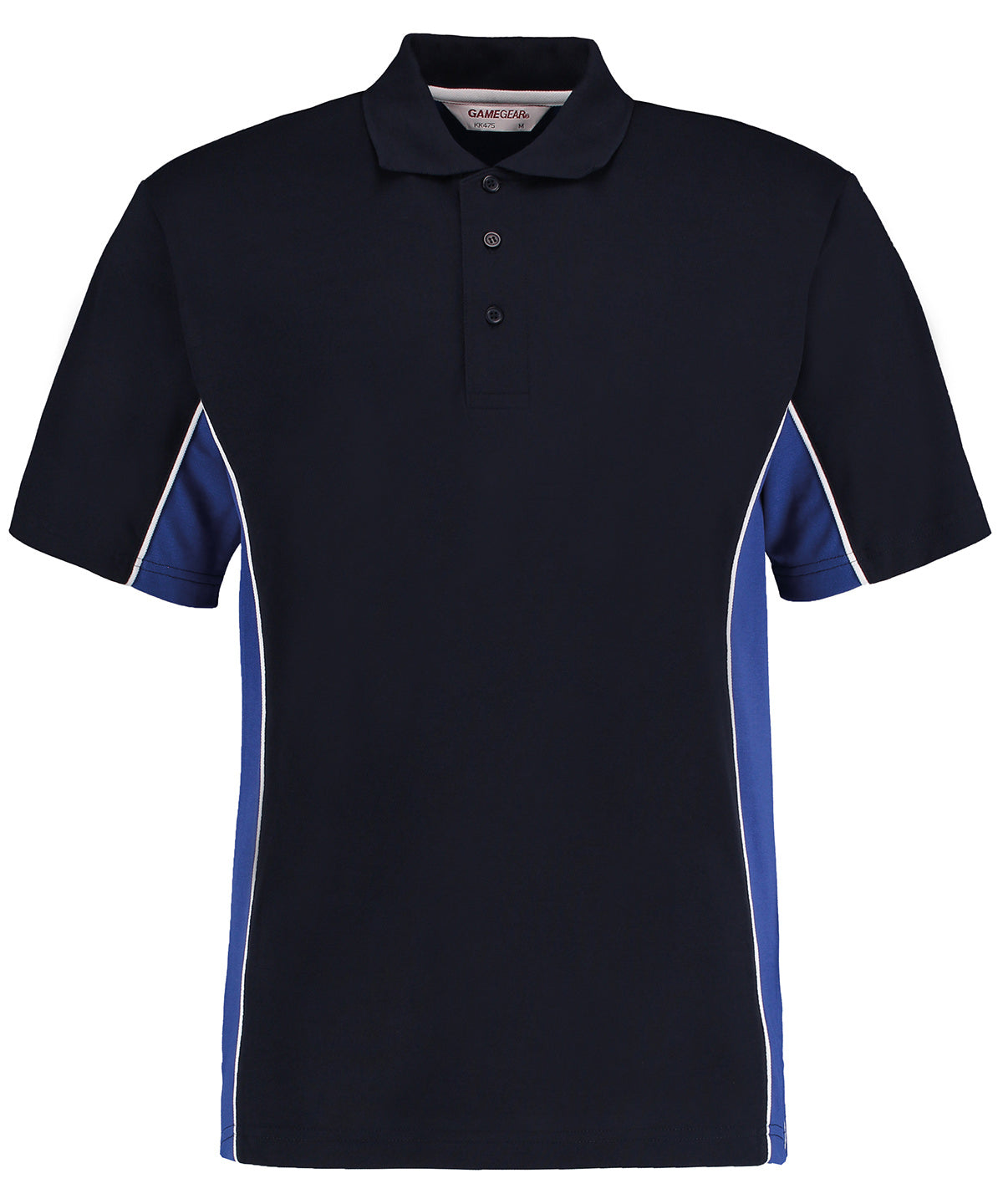 Kustom Kit KK475 Track polo (classic fit) in Navy/Royal/White