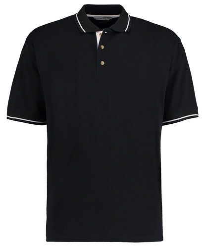 Kustom Kit KK606 St Mellion polo (classic fit) in Black/White