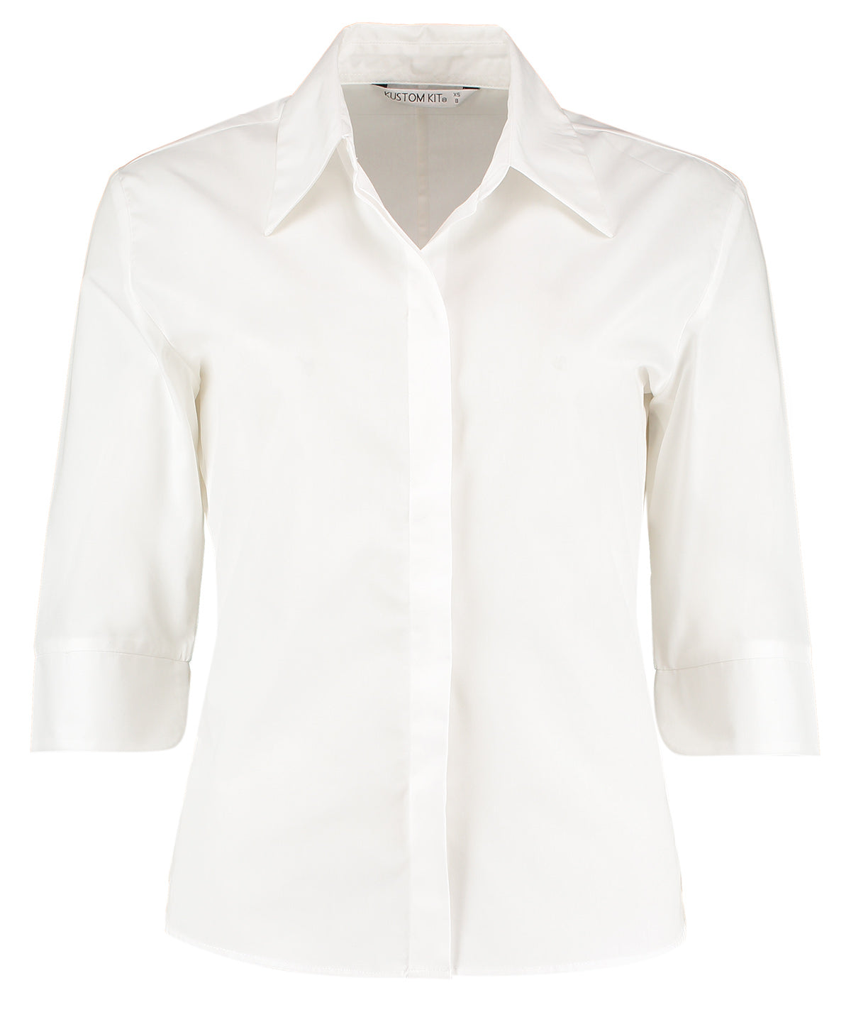 Kustom Kit KK715 Contiental ¾ sleeve blouse womens in White