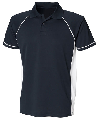 Finden & Hales LV310 Panel performance polo in Navy/White/White