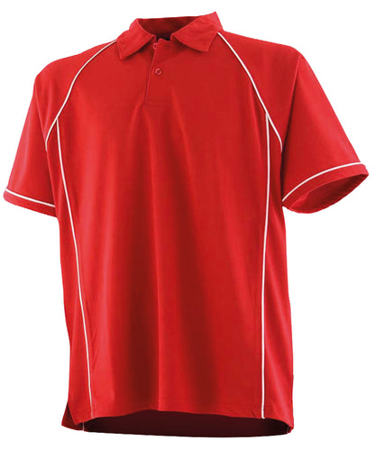Finden & Hales LV372 Kids piped performance polo in Red/White