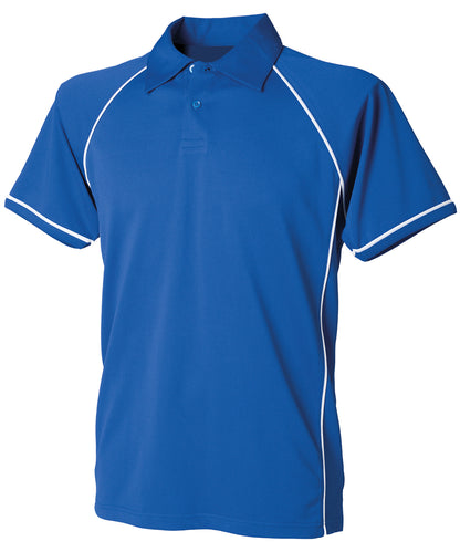 Finden & Hales LV372 Kids piped performance polo in Royal/White