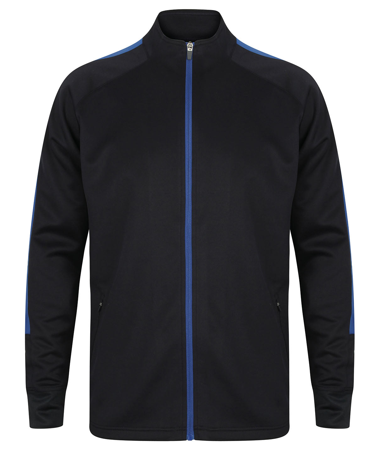 Finden & Hales LV871 Knitted tracksuit top in Navy/Royal*