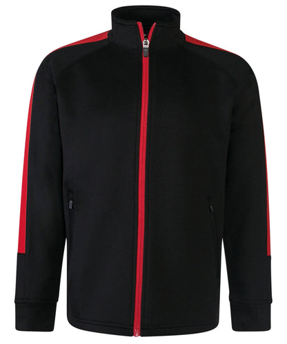 Finden & Hales LV873 Kids knitted tracksuit top in Black/Red