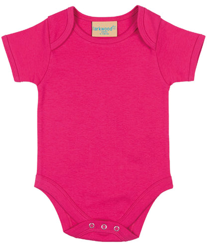 Larkwood LW55T Short-sleeved bodysuit with envelope neck opening in Fuchsia