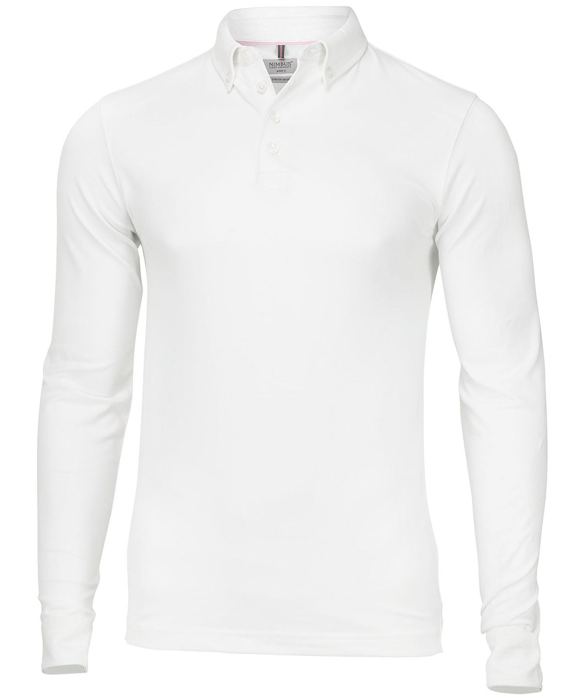 Nimbus NB71M Carlington – deluxe long sleeve polo in White