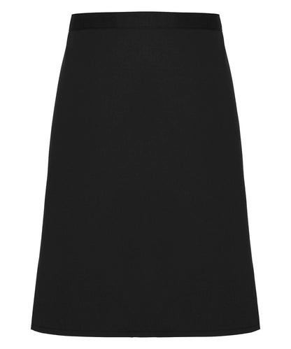 Premier PR114 Cotton waist apron, organic and Fairtrade certified in Black