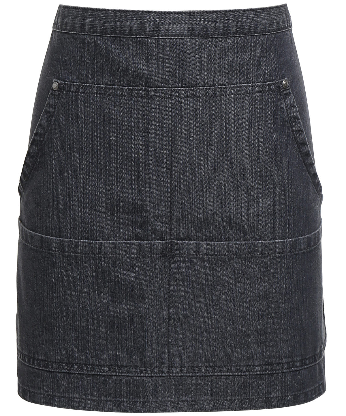 Premier PR125 Jeans stitch denim waist apron in Black Denim
