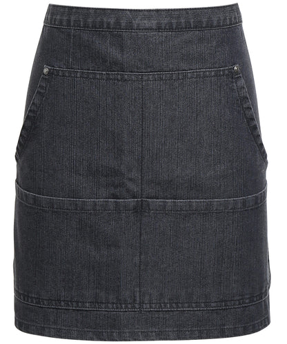 Premier PR125 Jeans stitch denim waist apron in Black Denim