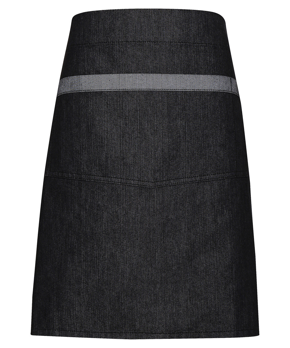 Premier PR128 Domain contrast denim waist apron in Black Denim