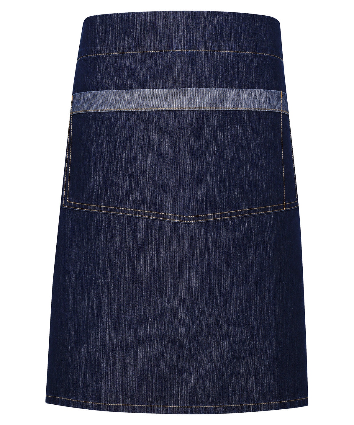 Premier PR128 Domain contrast denim waist apron in Indigo Denim