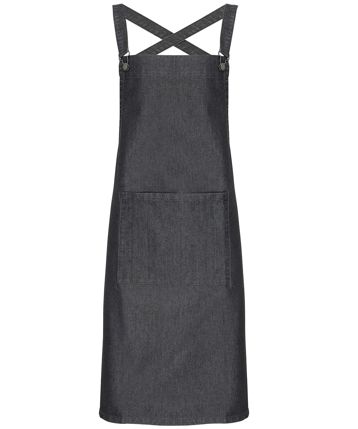 Premier PR129 Cross back 'barista' bib apron in Black Denim