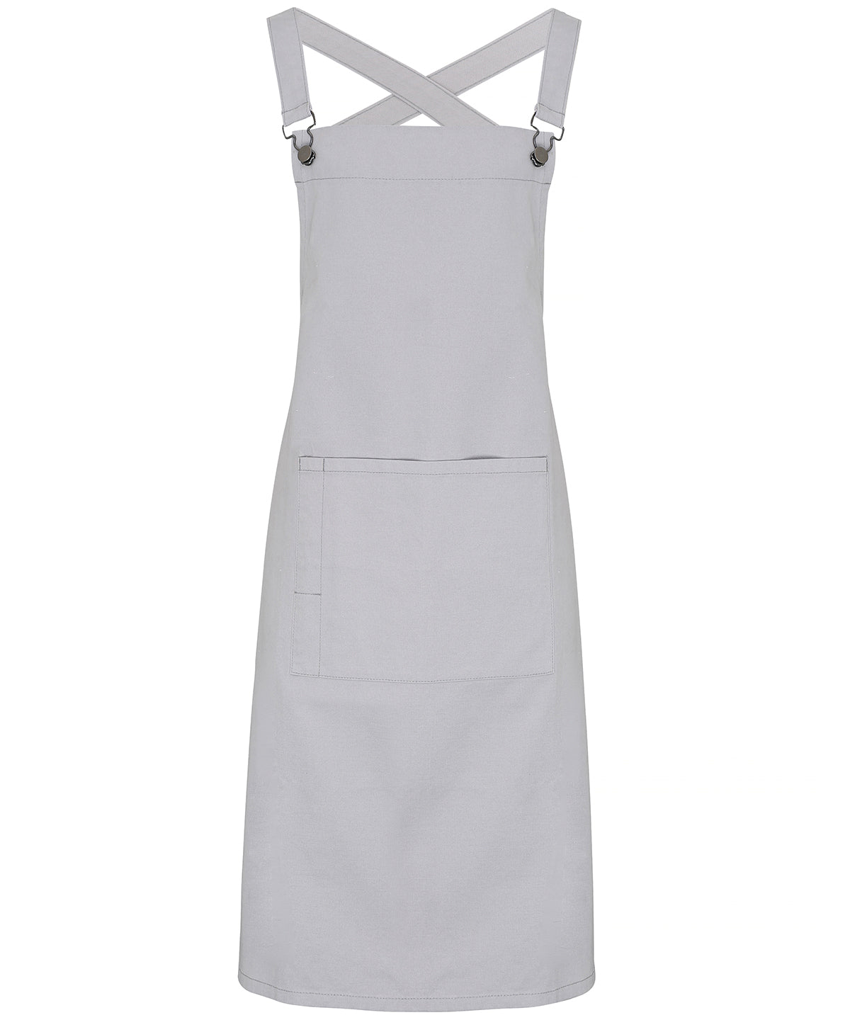 Premier PR129 Cross back 'barista' bib apron in Silver