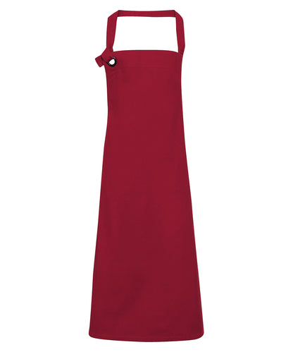 Premier PR130 Calibre heavy cotton canvas bib apron in Burgundy