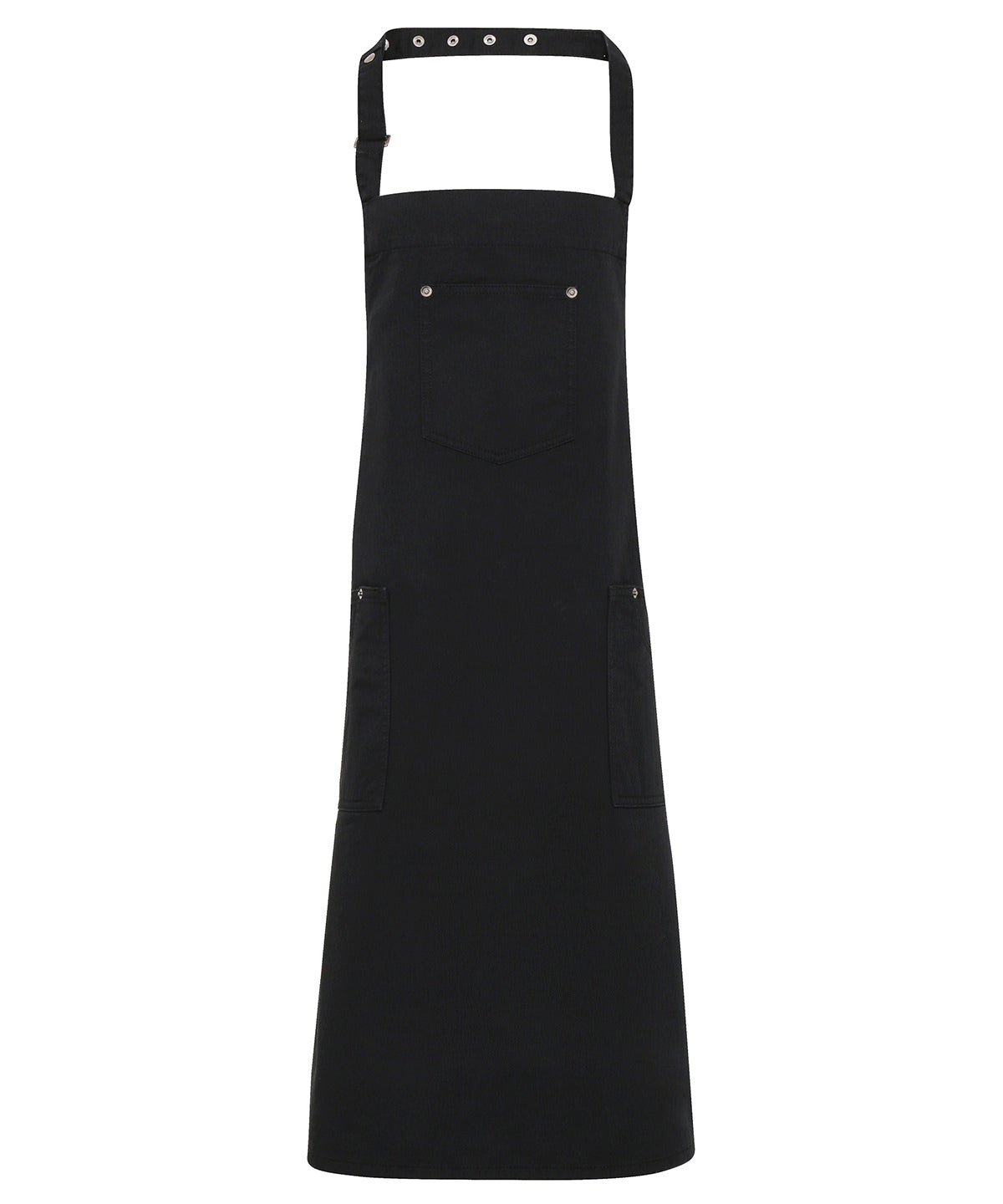 Premier PR132 Chino cotton bib apron in Black