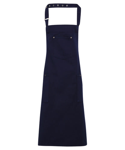 Premier PR132 Chino cotton bib apron in Navy