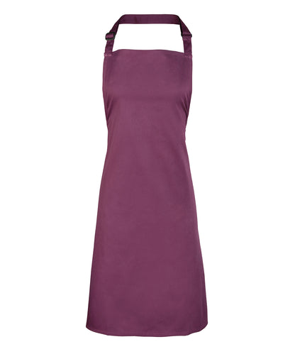 Premier PR150 Colours bib apron in Aubergine