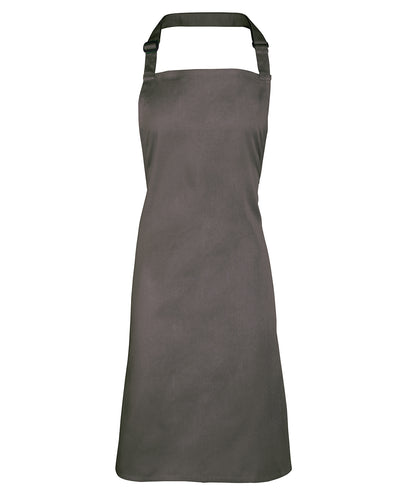 Premier PR150 Colours bib apron in Dark Grey