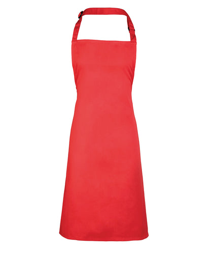 Premier PR150 Colours bib apron in Strawberry Red