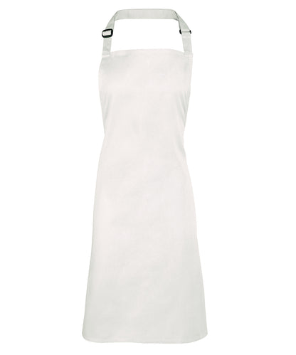 Premier PR150 Colours bib apron in White