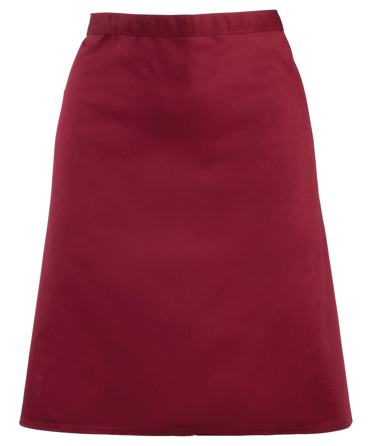 Premier PR151 Colours mid-length apron in Burgundy