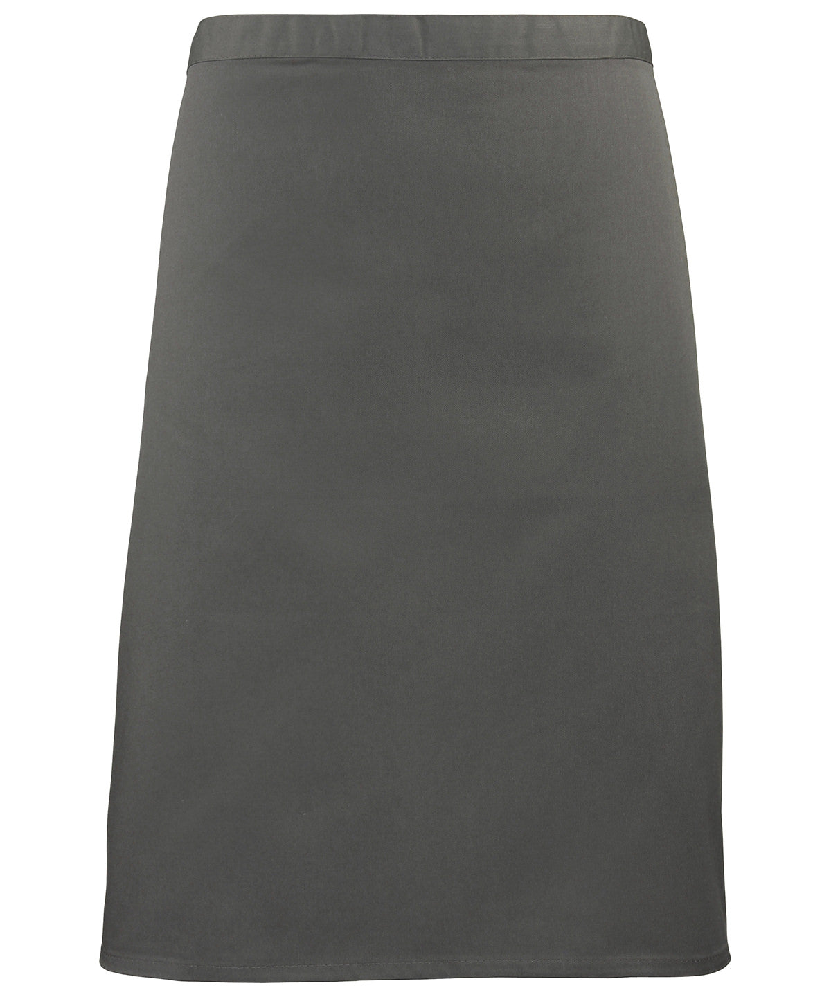 Premier PR151 Colours mid-length apron in Dark Grey