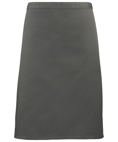 Premier PR151 Colours mid-length apron in Dark Grey