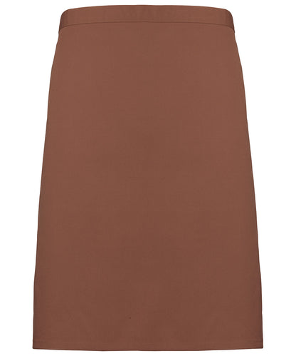 Premier PR151 Colours mid-length apron in Mocha