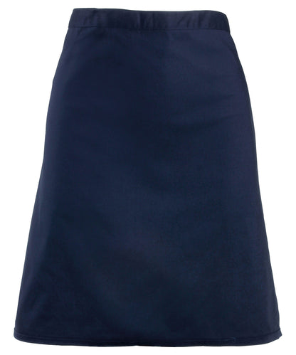 Premier PR151 Colours mid-length apron in Navy
