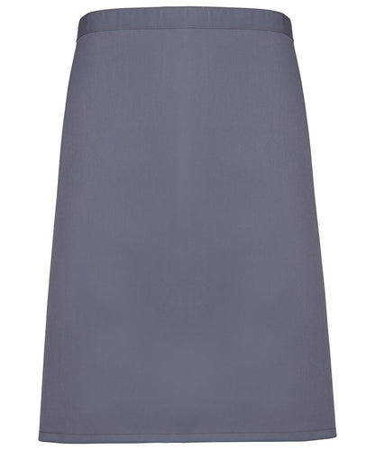 Premier PR151 Colours mid-length apron in Steel