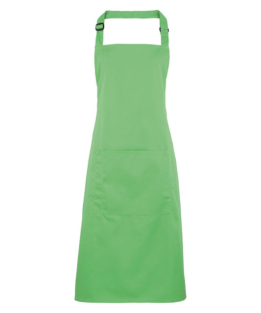 Premier PR154 Colours bib apron with pocket in Apple