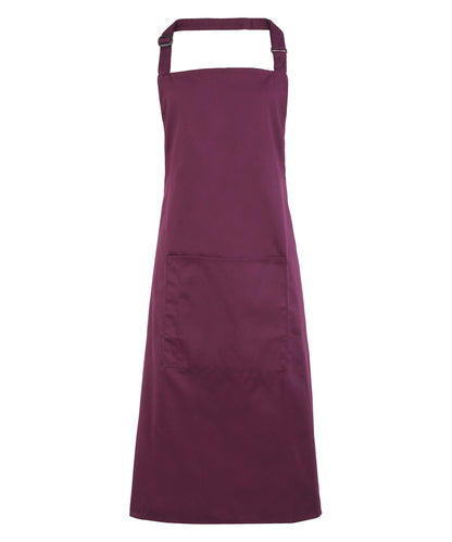 Premier PR154 Colours bib apron with pocket