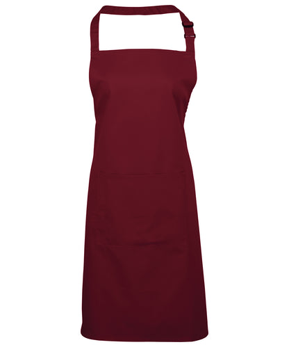 Premier PR154 Colours bib apron with pocket
