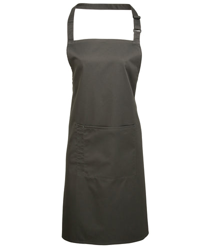 Premier PR154 Colours bib apron with pocket in Dark Grey