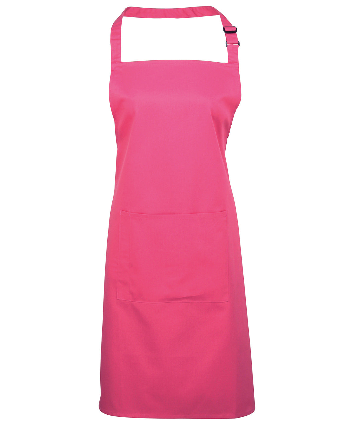 Premier PR154 Colours bib apron with pocket in Hot Pink