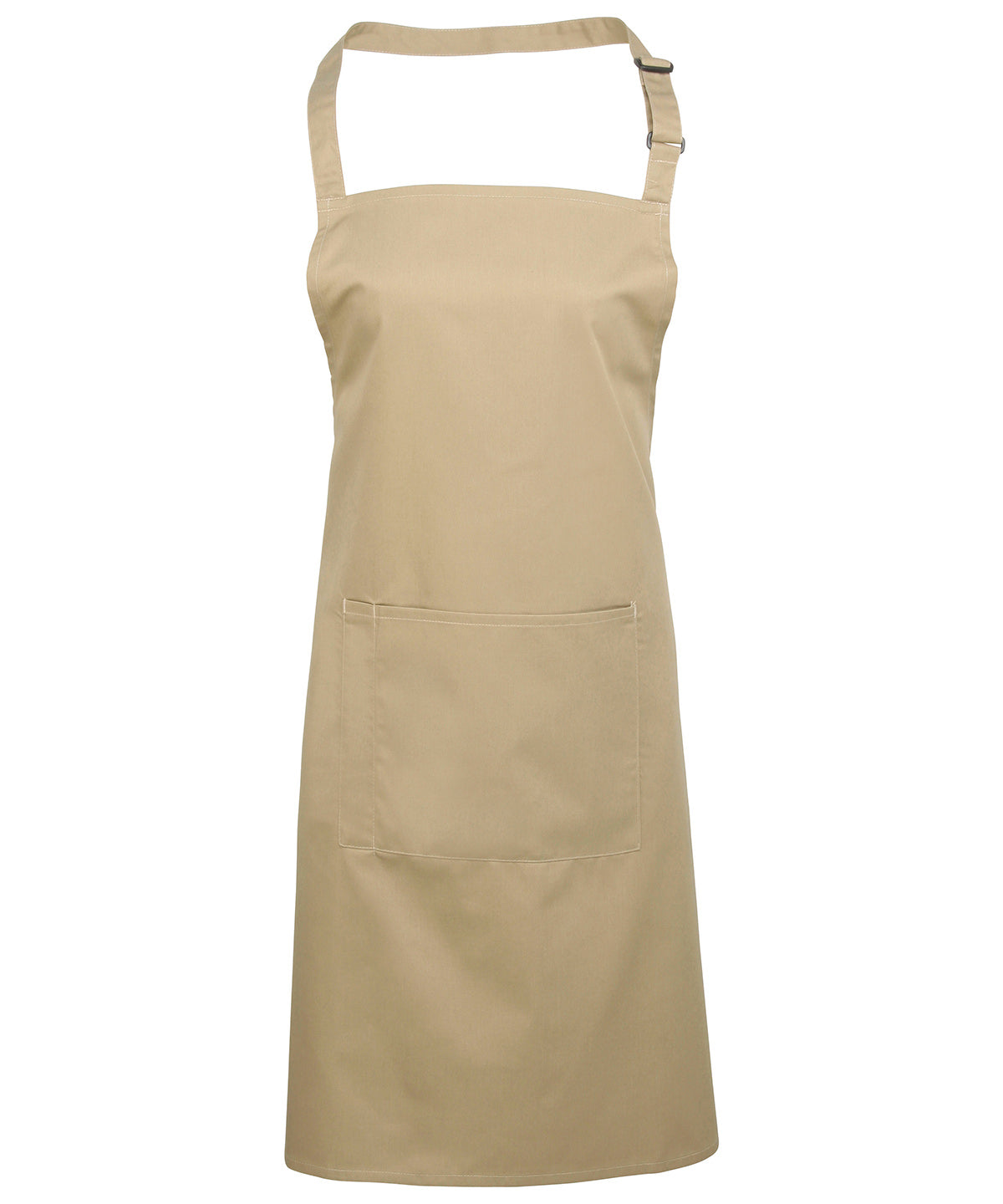 Premier PR154 Colours bib apron with pocket in Khaki