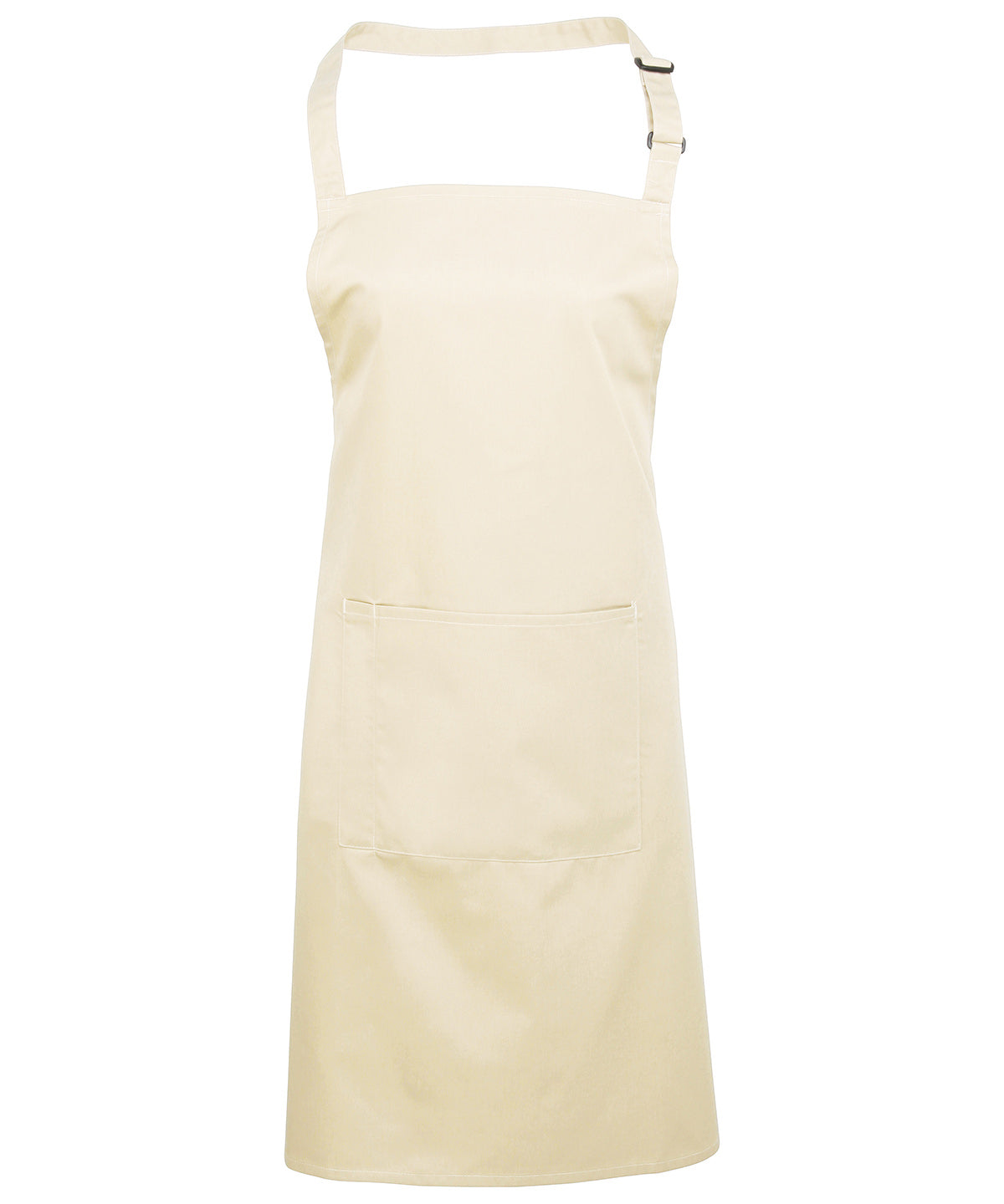 Premier PR154 Colours bib apron with pocket in Natural