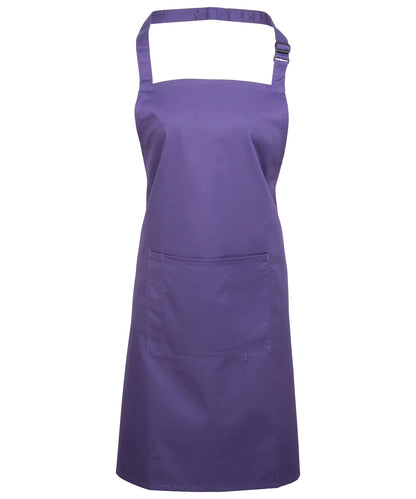 Premier PR154 Colours bib apron with pocket