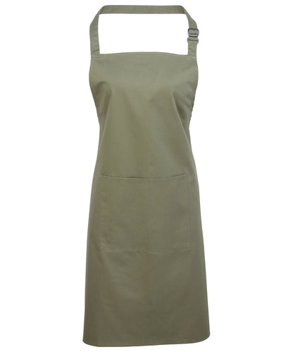 Premier PR154 Colours bib apron with pocket in Sage