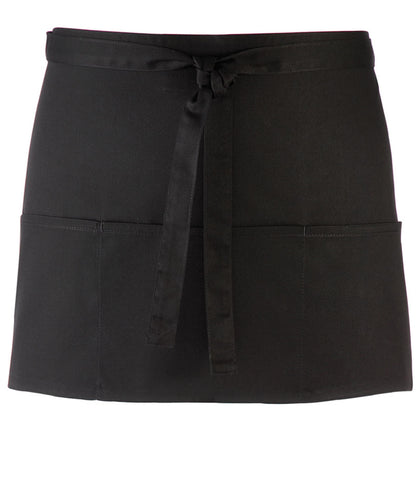 Premier PR155 Colours 3-pocket apron in Black