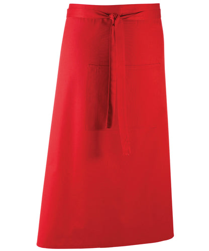 Premier PR158 Colours bar apron in Red