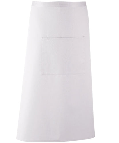 Premier PR158 Colours bar apron in White